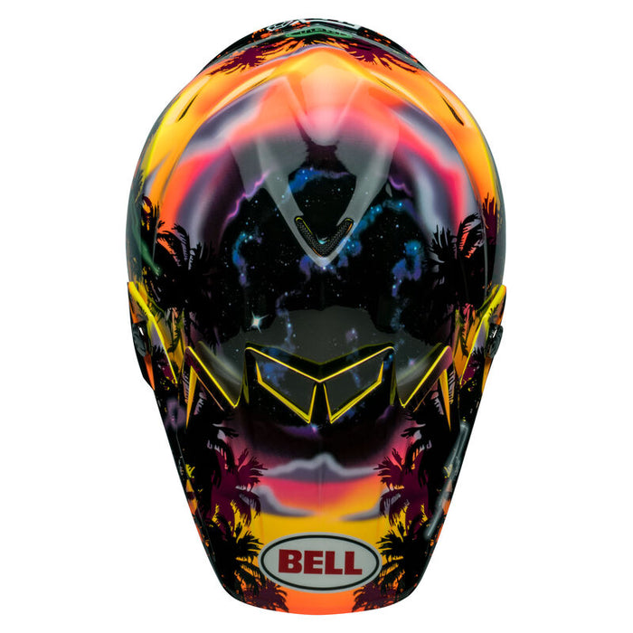 Bell Moto-9S Flex Motocross Helmet (Tagger Tropical Fever, Size:L) top