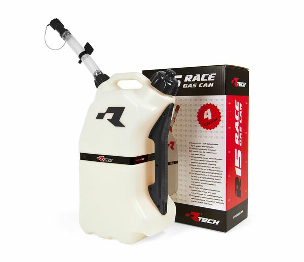 Rtech Fuel Can (15L) With Flexible Hose Spout (Clear/Black)
