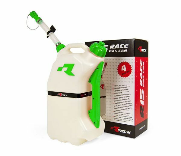 Rtech Fuel Can (15L) With Flexible Hose Spout (Clear/Green)
