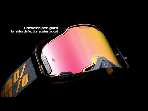 video: 100% ARMEGA Goggle 91 Motocross Goggles (Mirror Gold Lens)