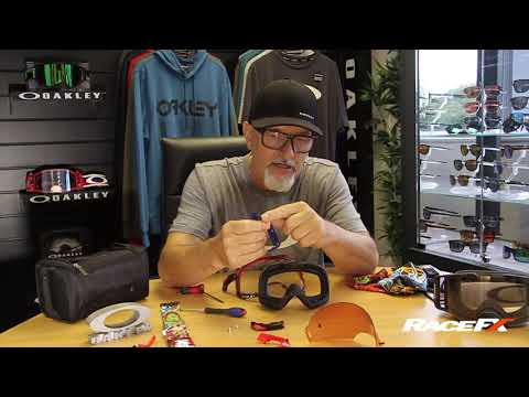 Oakley Airbrake Motocross Goggles (Toby Price Signature Oasis Orange) Prism Black Iridium Lens Video