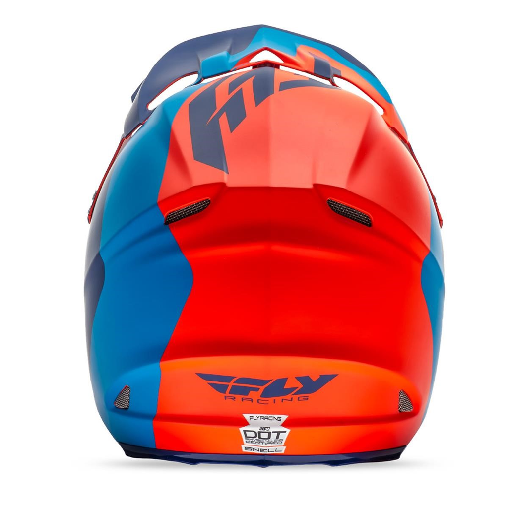 Fly F2 Carbon Pure Adult Helmet (Matte Blue/Orange/Black | Size: XL (61-62cm)) back