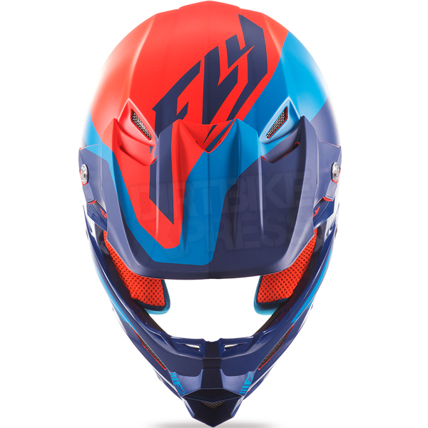 Fly F2 Carbon Pure Adult Helmet (Matte Blue/Orange/Black | Size: XL (61-62cm)) top