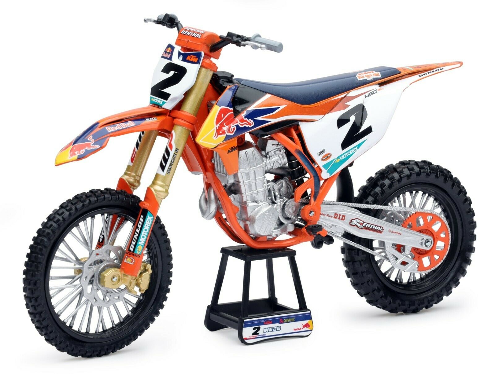 Cooper Webb Red Bull KTM SXF 450 Toy Model by NewRay (1:10)