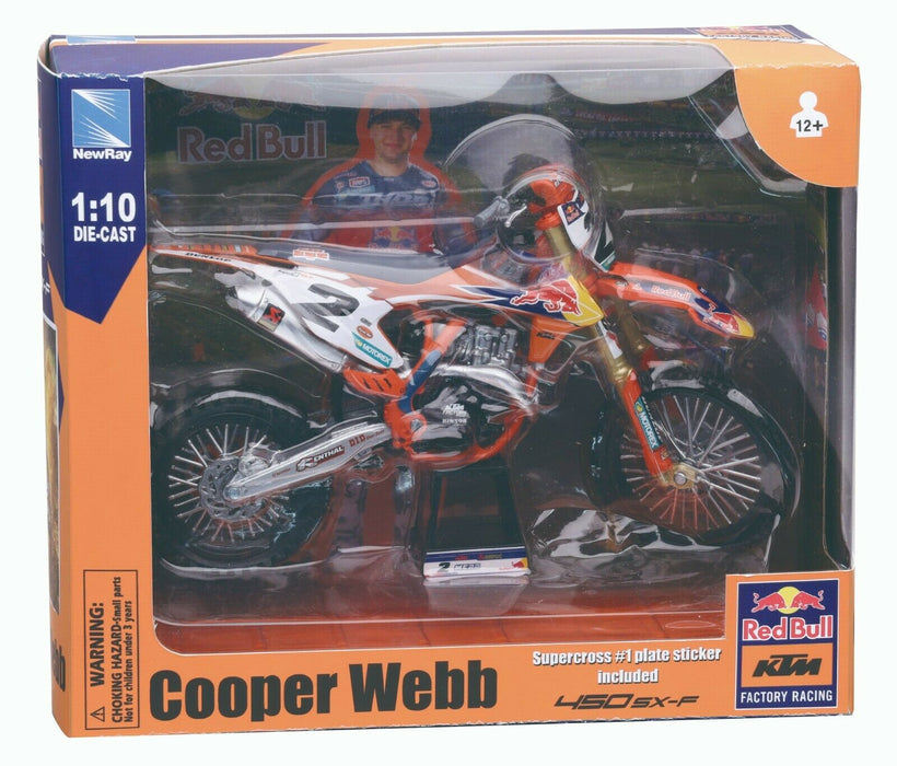 Cooper Webb Red Bull KTM SXF 450 Toy Model by NewRay (1:10)