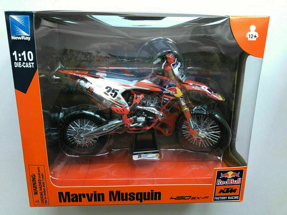 Marvin Musquin Red Bull KTM SXF 450 1:10 Scale Model by NewRay