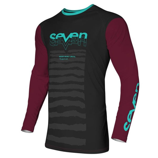 Seven MX 23.1 Vox Surge Motocross Jersey (Black/Plum, Size:M) front